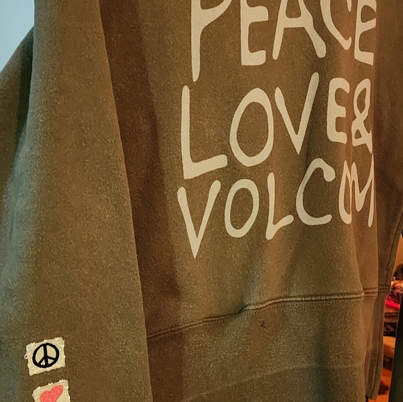 Vintage Peace Love & Volcom Hoodie - Picture 3 of 3